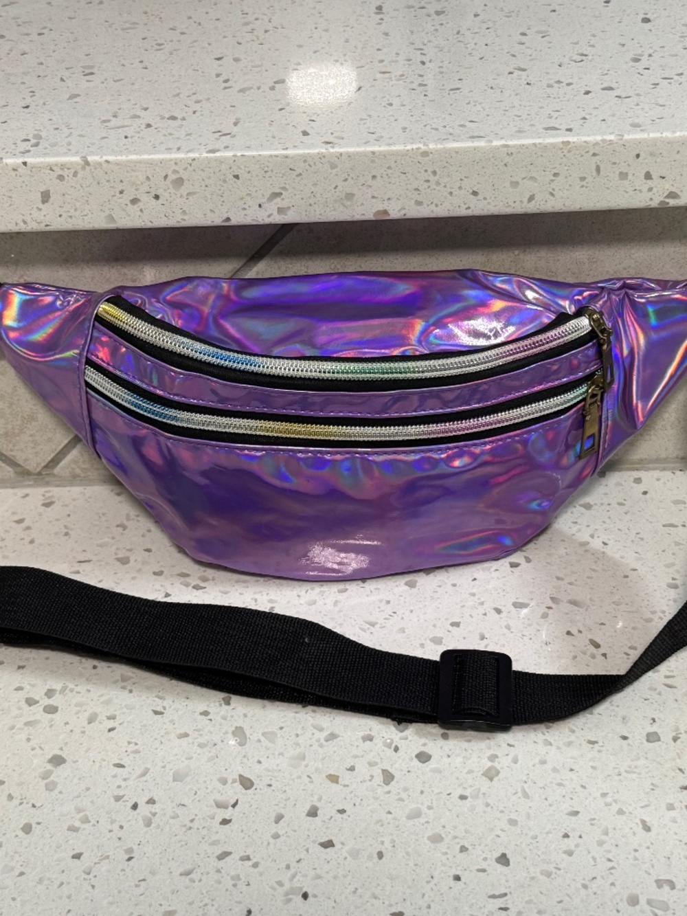Purple Lame Disco Fanny Pack